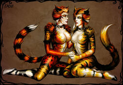  bombalurina candra cats_(musical) collar demeter_(cats) domestic_cat duo felid feline felis female female/female mammal spiked_collar spikes 