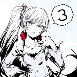  blazblue blazblue:_cross_tag_battle blouse blue_eyes commentary_request countdown cropped_jacket dress earrings female grey_eyes high_collar higuchi_konomi jewelry lace lace-trimmed_skirt lace_trim long_hair long_sleeves myrtenaster necklace official_art pendant petticoat roosterteeth rwby scar scar_across_eye scar_on_face shirt side_ponytail skirt solo strapless strapless_dress tiara weiss_schnee white_dress white_hair white_shirt wide_sleeves 