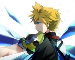  1boy armor bad_id bad_pixiv_id blonde_hair blue_eyes kingdom_hearts kingdom_hearts_birth_by_sleep male_focus sana423 solo ventus_(kingdom_hearts) 