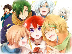  6+boys akatsuki_no_yona female gija_(akatsuki_no_yona) hak_(akatsuki_no_yona) jeaha_(akatsuki_no_yona) multiple_boys simple_background sinha_(akatsuki_no_yona) yona_(akatsuki_no_yona) yun_(akatsuki_no_yona) zeno_(akatsuki_no_yona) 