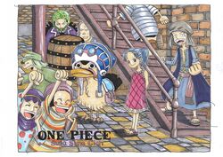  absurdres alabasta bird blue_hair carue duck highres igaram king kohza nefertari_cobra nefertari_vivi okame one_piece princess younger 