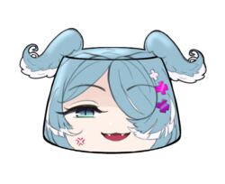  :3 :d anger_vein blue_eyes elira_pendora fangs female food foodification hair_over_one_eye head_wings looking_at_viewer nijisanji nijisanji_en one_eye_covered open_mouth psycho_orb pudding simple_background slit_pupils smile solo transparent_background virtual_youtuber wings 