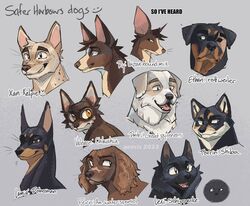  aevris big_ears bird_dog brown_body brown_fur canid canine canis chihuahua dmitri_(aevris) dobermann domestic_dog english_text ethan_(aevris) eyebrows facial_scar fangs feral fern_(aevris) floppy_ears fur great_pyrenees herding_dog hunting_dog lamia_(aevris) lexi_(aevris) livestock_guardian_dog male mammal mastiff molosser mountain_dog open_mouth open_smile pastoral_dog pinscher rottweiler ryker_(aevris) scar schipperke sheepdog shiba_inu smile spaniel spitz teeth text torrin_(aevris) toy_dog valence_(aevris) whiskers xantho_(aevris) 