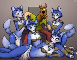  anthro clones furry hanna-barbera harem hybrid krystal scooby-doo scooby-doo_(character) shaggy_rogers star_fox 