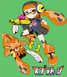  android bike_shorts commentary_request female gloves headphones inkling inkling_girl inkling_player_character joints kamizono_(spookyhouse) kraken_(splatoon) machinery mechanization orange_eyes orange_hair original parody photoshop_(medium) robot robot_joints smile splatoon_(series) splatoon_1 splattershot_(splatoon) squid super_soaker tentacle_hair transformation transformers weapon 