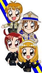  4girls california_highway_patrol campaign_hat chp_trouser_stripe futari_wa_precure futari_wa_precure_max_heart hands_on_hip hands_on_hips hat hino_akane hino_akane_(smile_precure!) holster los_angeles_county_sheriff&#039;s_department los_angeles_police_department misumi_nagisa multiple_girls natsuki_rin necktie police police_uniform precure salute san_francisco_police_department schneider_(sierra-77) smile_precure standing uniform yayoi_kise yes!_precure_5 yes!_precure_5_gogo! 