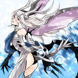  :o armor armored_dress ass black_panties bubble claws commentary_request corrin_(female)_(fire_emblem) corrin_(fire_emblem) dragon_girl dragon_horns dragon_tail dragon_wings dress female fire_emblem fire_emblem_fates grey_hair hair_between_eyes hairband horns kano_ko long_hair open_mouth panties pink_eyes solo tail thighhighs underwear vambraces water wings 