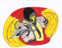  drawing hi_res human luno male mammal mortal_kombat not_furry scorpion_(mortal_kombat) simple_background solo 