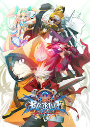  arc_system_works blazblue blazblue:_central_fiction hakumen jubei_(blazblue) konoe_a_mercury official_art phantom_(blazblue) platinum_the_trinity poster ragna_the_bloodedge valkenhayn_r_hellsing yuuki_terumi 