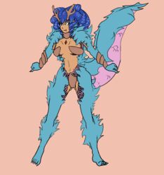  animal_humanoid antlers armor claws dragon dragon_humanoid female fur furred_dragon furred_dragon_humanoid furred_scalie hi_res horn humanoid mythological_creature mythological_scalie mythology nude scales scalie simple_background solo tail tartaurus 