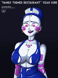  _stickers ballerina ballora big_breasts blue_hair blush blush_stickers bra breasts earrings female five_nights_at_freddy&#039;s five_nights_at_freddy&#039;s:_sister_location pink_eyes robot simple_background 