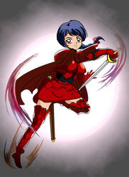  female haimer mitsumete_knight photoshop_(medium) raizze_haimer red_eyes solo 