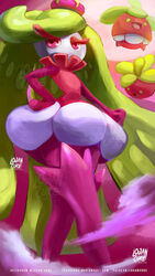  2016 9:16 ambiguous_gender armless biped bounsweet breasts crown deviantart digital_media_(artwork) digital_painting_(artwork) distracting_watermark elemental_creature eyelashes female floating flora_fauna fog food front_view fruit full-length_portrait generation_7_pokemon green_hair group hair hand_on_hip headgear humanoid instagram level_difference logancure long_eyelashes long_hair looking_away low-angle_view mouthless nintendo non-mammal_breasts noseless not_furry nude open_mouth open_smile patreon phone_wallpaper pink_eyes plant pokemon pokemon_(species) portrait pose pseudo_clothing shaded small_breasts smile soft_shading solo_focus spots spotted_hair standing suspended_in_midair text tsareena url waddling_head walking wallpaper watermark yellow_eyes 