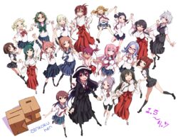  6+girls aislinn_wishart anetai_toyone atago_hiroe atago_kinue bike_shorts black_hair black_pantyhose black_socks blazer blonde_hair blouse blue_eyes blue_hair blush brown_eyes brown_hair commentary_request copyright_name dated double_bun dress_shirt english_text everyone glasses hair_bobbles hair_bun hair_ornament haramura_nodoka hat highres himematsu_school_uniform holding_hands iwato_kasumi jacket japanese_clothes jindai_komaki kakura_kurumi karijuku_tomoe kataoka_yuuki kiyosumi_school_uniform kosegawa_shiromi loafers long_hair long_skirt looking_at_viewer mase_yuuko miko miniskirt miyamori_school_uniform miyanaga_saki multiple_girls neckerchief object_behind_ear open_mouth pantyhose pleated_skirt purple_eyes purple_hair red_eyes red_hair ribbon saki_(manga) sandals school_uniform serafuku shirt shoes short_hair short_twintails silver_hair single_hair_bun skirt smile socks someya_mako standing suehara_kyouko sweatdrop tabi takei_hisa takimi_haru tan tanlines thighhighs twintails ueshige_suzu usuzawa_sae usuzumi_hatsumi vest white_legwear white_shirt yaku_yojino zouri 