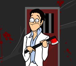  axe blood bodily_fluids left_4_dead_(series) low_res melee_weapon nick_(l4d2) oneyng valve weapon 