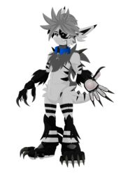  aged_up alpha_channel animatronic anthro bell bell_collar black_body black_eyes black_eyeshadow claws collar cooler creepy deishun_(species) eyeshadow fan_character fur grey_body grey_fur grey_hair hair kingdom_hearts_3 machine makeup male markings mechanical_arm mechanical_body mechanical_leg monster paws robot shinny_skin simple_background solo tail transparent_background white_body zarjhan_mary 