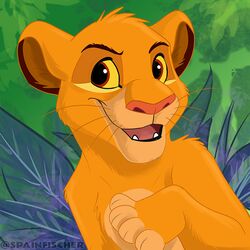  1:1 2017 brown_eyes disney fangs felid feral fur lion male mammal multicolored_body multicolored_fur orange_body orange_fur pantherine portrait reaction_image simba_(the_lion_king) smile solo sophiecabra teeth the_lion_king two_tone_body two_tone_fur yellow_sclera young young_feral 