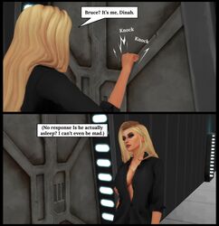  1girls 3d black_canary blonde_hair cleavage dc_comics deviantart deviantart_link dinah_lance female female_only green_arrow_(series) light-skinned_female light_skin page_24 pof3445 sims4 the_sims_4 