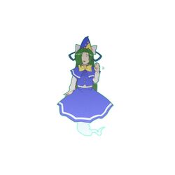  bad_id bad_pixiv_id bow closed_eyes female ghost ghost_tail green_hair hat long_hair mima_(touhou) rodney_(melagal) simple_background solo touhou touhou_(pc-98) wizard_hat 