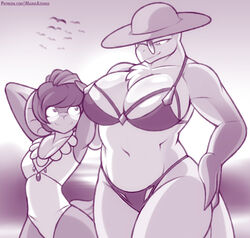  age_difference anthro avian beach beak big_breasts bikini bird bovid breasts caprine clothing daughter_(lore) dio_leila duo eyewear female glasses goat hat headgear headwear helga_vanilla hi_res horn larger_female mammal marik_azemus34 mature_anthro mature_female monochrome mother_(lore) mother_and_child_(lore) mother_and_daughter_(lore) navel older_female one-piece_swimsuit owl parent_(lore) parent_and_child_(lore) parent_and_daughter_(lore) seaside size_difference small_breasts smaller_female smile stepdaughter_(lore) stepmother_(lore) stepparent_(lore) stocky swimwear text thick_thighs url younger_female 