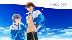  free! high_speed! kirishima_natsuya male nishiya_futoshi serizawa_nao swimsuits 