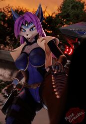  3d_(artwork) absurd_res anthro arwing belt blender_(artwork) blue_body blue_fur boots breasts canid canine clothed clothing digital_media_(artwork) female flight_suit footwear fox fur gun hair handgun handwear hi_res holster jumpsuit krystal_(star_fox) kursed_(star_fox) laced_boots laces latex latex_clothing latex_skinsuit lipstick looking_at_viewer low-angle_view makeup mammal nintendo pistol purple_hair ranged_weapon rosecreates rubber_clothing skinsuit smile solo spacecraft star_fox stomping stomping_viewer tight_clothing topwear vehicle warfare_krystal warfare_machine weapon white_body white_fur 