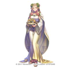  alternate_costume alternate_hairstyle anbe_yoshirou blonde_hair blue_gemstone cape circlet collarbone commentary_request detached_sleeves dress female fire_emblem fire_emblem_heroes flower full_body gem gold_trim gradient_hair green_eyes hair_flower hair_ornament henriette_(fire_emblem) henriette_(valentine)_(fire_emblem) holding jewelry long_dress looking_at_viewer multicolored_hair official_art pink_hair rose sandals shadow simple_background smile solo taut_clothes taut_dress vase watermark white_background white_cape white_dress wide_sleeves 