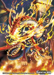  bad_id bad_twitter_id bat_wings copyright_name dragon dragon_tail fire force_of_will horns no_humans official_art open_mouth orange_eyes sakuma_sanosuke sky solo star_(sky) tail wings 