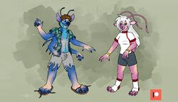  2019 4_arms 4_fingers 4_toes 5_toes alien aloha_shirt angel_(lilo_and_stitch) antennae_(anatomy) anthro back_spines blue_body blue_claws blue_eyes blue_fur blue_nose blue_pawpads bottomwear bracelet brown_eyes brown_hair canon_couple chest_tuft claws clothed clothing digital_drawing_(artwork) digital_media_(artwork) dipstick_antennae disney duo duo_transformation experiment_(lilo_and_stitch) eye_through_hair eyebrow_through_hair eyebrows eyelashes feet female fingers footwear fur grin hair hi_res human_to_anthro jewelry keetahspacecat legwear lilo_and_stitch long_hair male multi_arm multi_limb multicolored_antennae notched_ear open_mouth open_smile pants patreon patreon_logo pattern_clothing pattern_shirt pattern_topwear pawpads petra_(wyraachur) pheagle pink_body pink_fur purple_claws purple_nose sandals shirt short_hair shorts simple_background small_tail smile socks species_transformation standing stitch_(lilo_and_stitch) t-shirt tail toe_claws toes topwear torn_bottomwear torn_clothing torn_footwear torn_pants torn_shoes torn_socks torn_topwear transformation translucent translucent_hair tuft watermark white_hair 