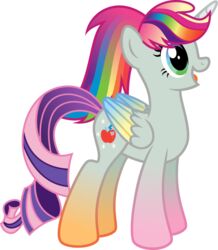  alicorn cutie_mark equid equine feathered_wings feathers female feral friendship_is_magic fur fusion hair hasbro horn horse hybrid mammal multicolored_hair my_little_pony mythological_creature mythological_equine mythology open_mouth osipush pony solo what_has_magic_done wings 