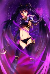  artist_request black_hair female nova_(warframe) panties purple_eyes space tenno warframe 