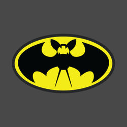  1:1 bat bat_symbol batman batman_(series) dc_comics digital_media_(artwork) feral generation_1_pokemon grey_background logo low_res mammal nintendo open_mouth parody pokemon pokemon_(species) simple_background the8bither0 zubat 