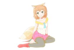  animal_ears artist_request blue_eyes female highres koto_(yuu_yuu_hakusho) tagme tail yuu_yuu_hakusho 