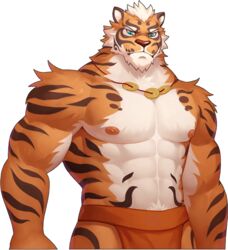  1boy abs animal_ears arashi_takemoto artist_request bad_source bara check_artist chest_tuft cowboy_shot furry furry_male game_cg gyee lin_hu_(nekojishi) loincloth looking_at_viewer male_focus male_underwear midriff muscular muscular_male navel nekojishi official_alternate_costume official_art orange_fur pectorals red_male_underwear short_hair solo tachi-e tiger_boy tiger_ears tiger_stripes topless_male transparent_background underwear underwear_only white_fur 