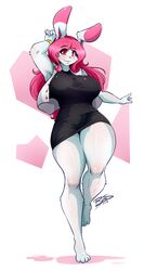  anthro big_breasts breasts clothing curvy_figure female hi_res huge_breasts lagomorph leporid mammal motta_(ryousakai) mrsakai rabbit solo thick_thighs voluptuous 