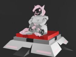  3d_(artwork) anthro catalina_(retro_warmachine) digital_media_(artwork) female if_it_fits_it_sits low_poly low_res portal_(series) retro_warmachine solo valve weighted_companion_cube 