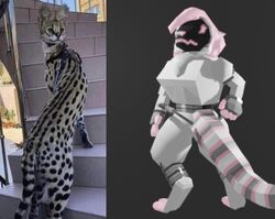  anthro catalina_(retro_warmachine) female low_poly machine meme protogen retro_warmachine solo 