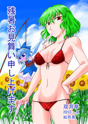  2girls cirno commentary_request kazami_yuuka kisaragi_ryou_(sougetsu-tei) multiple_girls mundane_utility sexually_suggestive touhou translated zanshomimai 