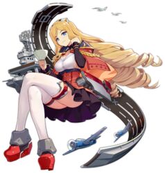  aircraft airplane anchor_symbol ass azur_lane bird blonde_hair blue_eyes breasts buttons capelet chaser_(azur_lane) closed_mouth crossed_legs cup drill_hair expressions female from_below full_body hair_ornament hands_up highres holding holding_cup invisible_chair jinyuan712 long_hair long_sleeves looking_at_viewer medium_breasts official_art pleated_skirt rudder_footwear ship sideboob sitting skirt smile solo teacup thigh_strap thighhighs transparent_background underbust very_long_hair watercraft white_thighhighs 