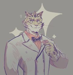  2019 aged_up anthro bow_(feature) bow_tie clothed clothing cyanroll felid hi_res leopard lifewonders male mammal ose_(tas) pantherine solo tokyo_afterschool_summoners 