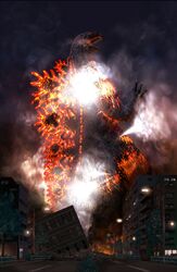  aura burning_godzilla death epic giant_monster glowing godzilla godzilla_(series) kaiju kaijuu monster mutant smoke toho toho_(film_company) touhou 