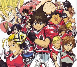  anezaki_mamori eyeshield_21 hiruma_yoichi ishimaru_tetsuo juumonji_kazuki kobayakawa_sena komusubi_daikichi kurita_ryokan kuroki_koji raimon_taro takekura_gen taki_natsuhiko taki_suzuna togano_shozo yukimitsu_manabu 