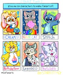  2020 3_toes 4_fingers alien ambiguous_gender anthro back_markings bear beastars birthday_bear black_eyes black_nose blue&#039;s_clues blue_body blue_claws blue_eyes blue_fur blue_nose blue_pawpads bow_tie brown_eyes canid canine canis care_bears chao_(sonic) character_name cheese_the_chao chest_tuft claws clothed clothing colorful_theme cream_the_rabbit dipstick_ears disney domestic_cat domestic_rabbit dwarf_rabbit ear_markings english_text exclamation_point experiment_(lilo_and_stitch) eyebrows eyelashes feet felid feline felis female feral fingers food food_creature footprint fur grey_body grey_fur group haru_(beastars) head_tuft heart_symbol hybrid lagomorph legoshi_(beastars) leporid lilo_and_stitch lolicon long_ears looking_at_viewer male mammal markings meme multicolored_ears nickelodeon notched_ear nyan_cat nyan_cat_(copyright) open_mouth open_smile oryctolagus partitioning pawpads pawprint periwinkle_(blue&#039;s_clues) periwinkle_fur pink_nose pink_pawpads pop-tarts poptart_creature rabbit rainbow rainbow_trail raised_inner_eyebrows raystarkitty scar sega simple_background six_fanarts_challenge small_tail smile sonic_the_hedgehog_(series) standing stitch_(lilo_and_stitch) tail text toes tongue tongue_out tuft wolf yellow_body yellow_fur yellow_nose young young_anthro young_female 