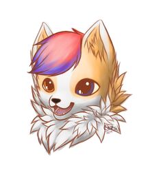 ambiguous_gender asher_blythe canid canine chibi chiroina chyo digital_media_(artwork) feral fox headshot_portrait mammal portrait sketch solo