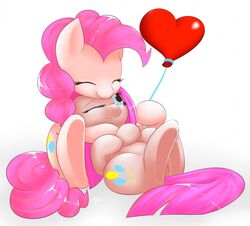 2014 balloon bodily_fluids bubble_kitten17 closed_eyes crying cutie_mark duo earth_pony equid equine female female/female feral friendship_is_magic fur geometric_balloon hair hasbro heart_balloon heart_symbol holding_balloon holding_object horse inflatable mammal my_little_pony one_eye_closed pink_body pink_fur pink_hair pinkamena_(mlp) pinkie_pie_(mlp) pony resting shaped_balloon simple_background sitting smile square_crossover tears white_background