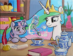 2013 alicorn beverage biscuit_(food) book bookshelf bowl bread case cloud container cream_(disambiguation) crown cup duo equid equine feathered_wings feathers female feral flower_pot food friendship_is_magic fur furniture glowing gold_(metal) hair hasbro headgear heart_symbol horn inkwell inside jewelry levitation loose_feather magic mammal milk muffinshire multicolored_hair my_little_pony mythological_creature mythological_equine mythology necklace paper pinecone princess_celestia_(mlp) purple_body purple_fur purple_hair quill sitting sky sparkles sugar sugar_cube sugarcube table tea tea_cup teapot treasure_chest twilight_sparkle_(mlp) two_tone_hair unicorn window wings writing_text