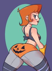  1girls 2018 ass big_ass big_butt black_eyes blush breasts butt cartoon_network crop_top dabble dat_ass dexter&#039;s_laboratory dexter&#039;s_mom earring eyebrows eyelashes female female_only fully_clothed gloves hair halloween holidays hot_pants hotpants huge_ass huge_butt human human_only latex_gloves lipstick looking_back looking_over_shoulder milf mother pale_skin parent pumpkin red_hair red_lipstick simple_background thick thick_ass thick_thighs wide_hips yellow_gloves 