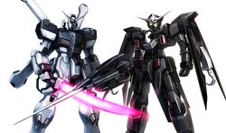  banchengping@126 commentary_request crossbone_gundam crossbone_gundam_x-1 crossover energy_sword eyepatch gundam gundam_age gundam_age-2_darkhound hook lance mecha mobile_suit no_humans polearm robot simple_background skull_and_crossbones sword v-fin weapon white_background 