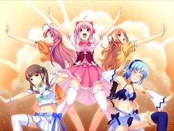  aoi_matsuri blue_hair brown_hair game_cg himuro_rikka hinata_hanabi koutaro minazuki_izumi orange_hair pink_hair suzukaze_hotaru tropical_kissu 