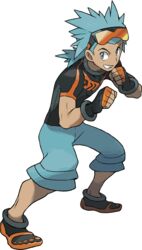  gym_leader male male_focus official_art pokemon pokemon_(game) pokemon_oras sugimori_ken touki_(pokemon) 